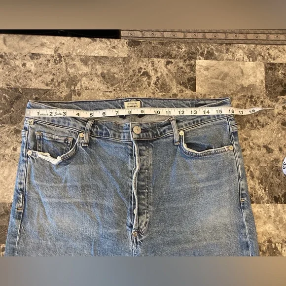 Citizens Of Humanity Olivia High Rise Slim Ankle Frayed Streetwear Jean WM 31 - Picture 11 of 16